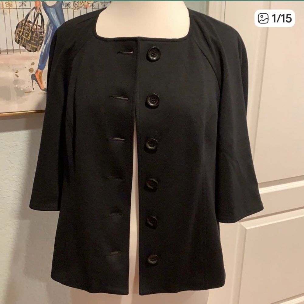 Michael Kors Black Cape Jacket L